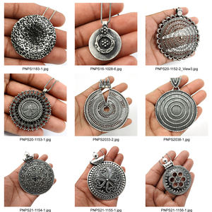 Colgante fino de plata oxidada de Ley 925, joyería hecha a mano, estilo elegante, colgante único, precio directo de fábrica, proveedores a granel de India - Product Image 5