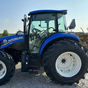 Tracteurs à roues agricoles de qualité d'occasion/d'occasion Neww H0llaand T4.90 110hp T4.90 avec cabine 4x4wd Machines agricoles à faible coût - Product Image 4