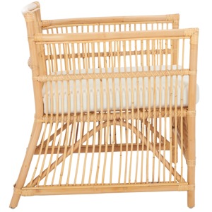 Sillón cuadrado de mimbre Decoración del hogar Materiales naturales Silla de comedor ecológica Hecho en Vietnam Durable al por mayor - Product Image 3