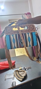 Sac bandoulière en cuir de vachette 100% véritable style Navajo avec franges, couleur personnalisable, fabrication artisanale indienne, vente en gros, sur mesure - Product Image 4
