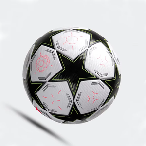 Balón de fútbol de tamaño 5 duradero para adultos y estudiantes, consolidado térmico estándar, sin costuras, plegable, logotipo personalizado, textura de competición, estrellas - Product Image 3