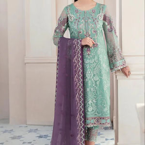 JILANI EXPORTER Salwar Kameez pour femmes, matière personnalisée, robe de fête, robe de mariage, séchage rapide, toutes saisons, avec emballage personnalisé - Product Image 1