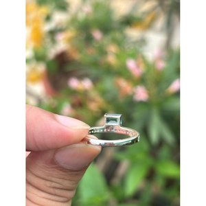 Vintage <b>Emerald</b> Blue Topaz <b>Ring</b> 925 Sterling <b>Silver</b> Handmade Gemstone <b>Ring</b> Wholesale Jewelry Supplier - Product Image 4