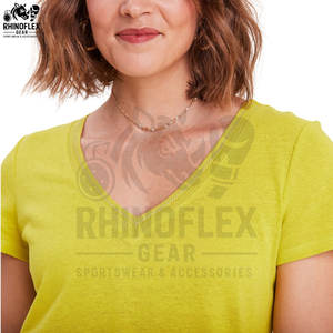 Camisetas de moda con cuello en V, tela ligera y cómoda, ropa de calle con estilo, ropa de moda moderna, camisetas con cuello en V para mujer - Product Image 5