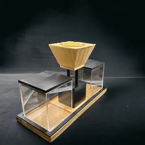 Ensemble de brûleur d'encens en bois et acrylique de luxe avec porte-bakhoor, plateau moderne, décoration d'intérieur pour cadeaux de Ramadan, utilisation au Moyen-Orient et au Golfe - Product Image 2