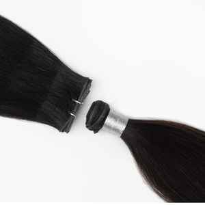 Ensemble 5 extensions de cheveux humains 100-120g pour femmes 100% Double tirage indien brut vierge Remy Hair Clip-in Volumizers couleur naturelle - Product Image 1