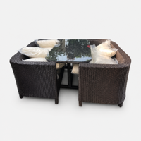 Ensemble de canapés en rotin pour l'extérieur, design minimaliste moderne et créatif, avec coussins amovibles et lavables, pour balcon, cour et terrasse