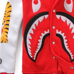 Chaqueta de béisbol costura Chenille parche bordado Stand Collar Letterman College chaqueta de béisbol para hombres 2026 - Product Image 4