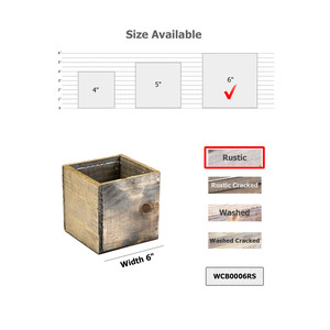 WCB0006RS - กระถางปลูกต้นไม้ไม้สไตล์ชนบท - 6 - Product Image 1