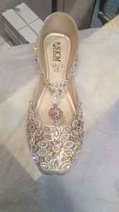 Khussa Pakistán hecho a mano de alta calidad con Payal para damas Diseños bordados de calzado plano de verano e invierno para mujeres - Product Image 5