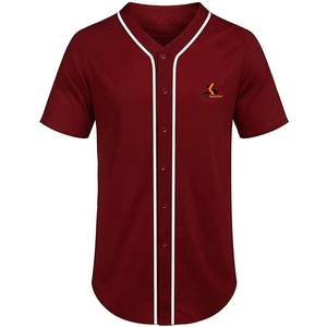 Maillots de baseball personnalisés de haute qualité 100% polyester antibactérien col en V service OEM fabriqué en usine concevez votre propre personnalisé - Product Image 1