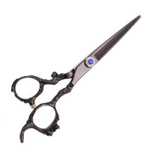 Ciseaux de coiffeur professionnels à poignée Dragon Ciseaux de rasoir de coupe de cheveux de beauté avec des capacités d'amincissement - Product Image 1