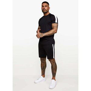 Ensemble de fitness décontracté pour hommes-T-shirt à manches courtes et short Survêtement d'été respirant et thermique deux pièces - Product Image 3