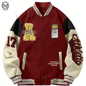 Chaqueta Varsity de Invierno para Hombre, Estilo Casual Elegante, Forro Polar, Servicio OEM de Alta Calidad, Secado Rápido y Ecológica - Product Image 1