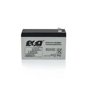 Esg baterias de substituição automotiva, personalizadas, 12v, 7ah 9ah 12ah, bateria selada, chumbo ácido