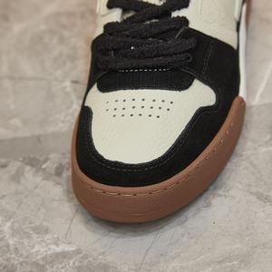 Baskets blanches color block rétro décontractées, chaussures de sport à semelle épaisse, baskets polyvalentes décontractées pour hommes, souples et respirantes - Product Image 2