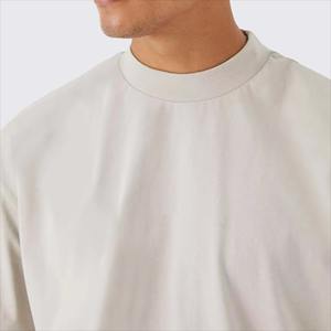 Camiseta de gran tamaño para hombre 220 250 GSM, camisetas personalizadas con estampado personalizado, camiseta de lujo 100% de algodón esencial boxy FIT para hombre - Product Image 3