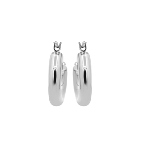 Memoria MJ0156 21X 20mm 925 Sterling <b>Silver</b> Tube Shape Yellow Gold Plated <b>Hoop</b> Earring Fashion Women Wholesale Snap Post Closure - Product Image 6