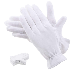 Gants de travail en coton blanc bon marché en fil de coton tricoté de calibre 10 - Product Image 2
