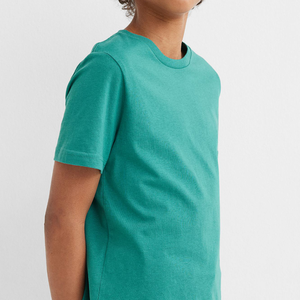 Camisetas de manga corta para niños, camisetas ligeras con cuello redondo ajustadas, Camiseta lisa de algodón 100% para niños para jóvenes - Product Image 4