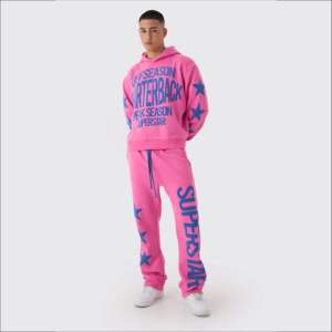 Sweat-shirts et pantalons de survêtement pour hommes en polyester/coton de haute qualité, décontractés, unis, streetwear, impression personnalisée sur écran - Product Image 1