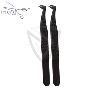 Pinzas Profesionales para Pestañas de 90 Grados con Logotipo Personalizado Gratuito, Acero Inoxidable, para Diestros, 6-8 cm, Punta de Agarre - Product Image 6