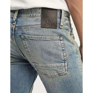 กางเกงยีนส์ยืดได้สีฟ้าอ่อนสำหรับผู้ชายเสื้อผ้าหรูแบบอิตาลีเอวกลางแบบปกติระบายอากาศได้ดี - Product Image 4