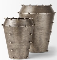 Vase de sol en fer massif perlé de luxe moderne avec couleurs personnalisées, haute qualité pour la décoration de la maison et des hôtels, pièce d'appoint WB INC INDIA