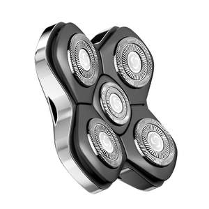 Têtes de rasoir rotatives 3-en-1 pour hommes, étanches IPX7, cinq lames, utilisation humide/sèche, remplaçables, lavables, pour le visage - Product Image 3