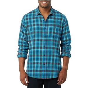 Chemises en flanelle étiquette de marque personnalisée taille à carreaux conception unisexe bouton vers le bas flanelle hommes chemises respirant en gros OEM - Product Image 1