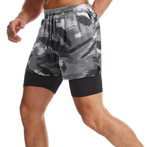 Mens Sublimation <b>Camo</b> Print BJJ MMA Grappling <b>Shorts</b> No Gi Double Layer Training Fight Wear Durable Lightweight OEM Wholesale - Product Image 3