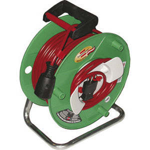 "6-Outlet <b>Extension</b> Cord Reel 25m PC Material for Home Appliances Outdoor Use EU <b>Plug</b>" - Product Image 1