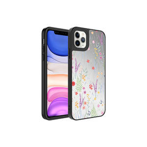 Coque arrière en silicone à motif miroir avec protection d'appareil photo pour iPhone 11 Pro Max, qualité supérieure pour filles, en emballage de vente au détail - Product Image 1
