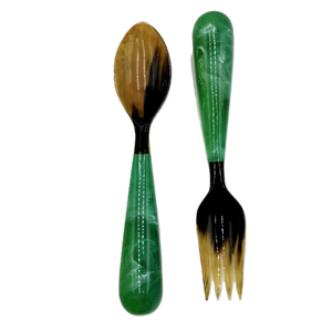 Unique Handmade Wood <b>Salad</b> <b>Tools</b> Set with Colorful Crystal Swirl Handles Eco-Friendly for Decorative Tableware and Festive Use - Product Image 5