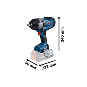 Clé à chocs hydraulique sans fil BITURBO GDS 18V-1000 C avec couple de serrage de 1 000 Nm et couple de débrayage de 1 600 Nm, chargeur de batterie - Product Image 4