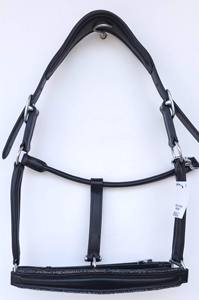 Luxe anglais selle cheval tête collier licou qualité supérieure cuir matériel conique nez boule cristaux joue pièce matériel - Product Image 5