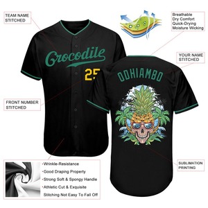 Camiseta de sublimación de camiseta de béisbol de mujer de color negro para ropa de béisbol con diseño personalizado y logotipo al por mayor - Product Image 3
