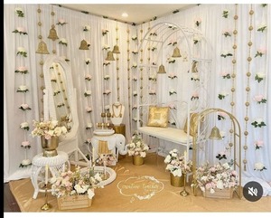 Guirnalda de perlas rosas, decoración de bodas indias, decoración de festivales y fiestas, guirnalda decorativa, decoración de rosas - Product Image 2