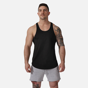 Custom Design Singlet plain <b>Tank</b> <b>Tops</b> sleeveless workout 100% cotton <b>tank</b> <b>top</b> for men - Product Image 3