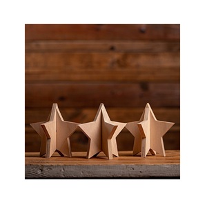 Wooden Theme Christmas Decoration <b>Star</b> Ornaments Wedding Gifts Wholesale Supplies Xmas Table Decor Craft Party - Product Image 1