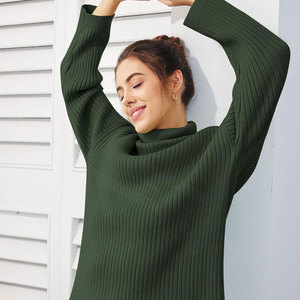 Women's Two-piece Cashmere Sweater Dress Sets <b>Long</b> <b>Sleeve</b> Knit Outfits Solid <b>Turtleneck</b> <b>Top</b> - Product Image 3