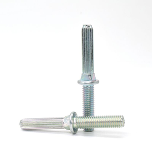 Tige filetée spéciale en acier au carbone zingué OEM, à moletage métallique, pour centrage et fixation, qualité 4.8 8.8, directement de l'usine - Product Image 1