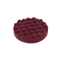 Tampon de polissage en mousse gaufrée orange de 150 mm (6 pouces) pour polisseuse rotative à double action