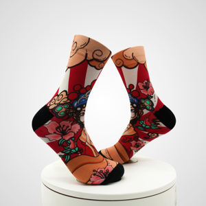 Vente en gros de chaussettes personnalisées à sublimation 3D en polyester imprimées avec des photos numériques chaussettes à sublimation - Product Image 5