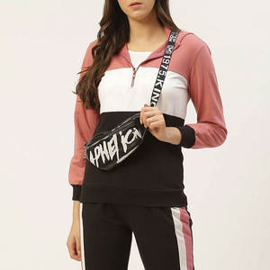 Ensemble de jogging à capuche uni pour femmes en hiver - Vêtements de sport décontractés en polyester/coton, séchage rapide et respirant, élégant - Product Image 4