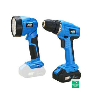 Perceuse sans fil Pulsar 20V et lampe LED - PT25LK, perceuse professionnelle à vitesse variable avec mandrin sans clé, deux batteries - Product Image 1