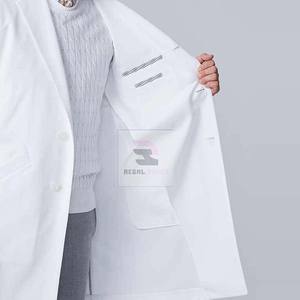 Profesional Unisex Hospital Enfermería Laboratorio Batas Uniformes médicos Tela tejida para hombres y mujeres - Product Image 4