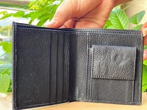 Cartera de cuero genuino para hombre, billetera de piel auténtica hecha a mano - Product Image 4