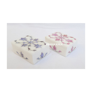 Latest Production White Marble Inlay <b>Boxes</b> for <b>Ring</b> Storage Rectangular New Design Home Decoration and Gifts Best Selling - Product Image 1