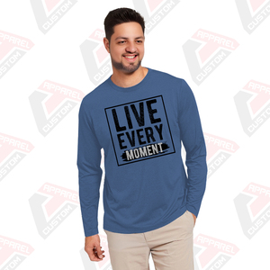 เสื้อยืดผ้าฝ้ายแขนยาวของผู้ชายมรดกเป็นมิตรกับสิ่งแวดล้อมผ้าปะติดสวมใส่สบายในฤดูร้อนสไตล์ผ้ายีนส์ผ้าลูกฟูก - Product Image 6